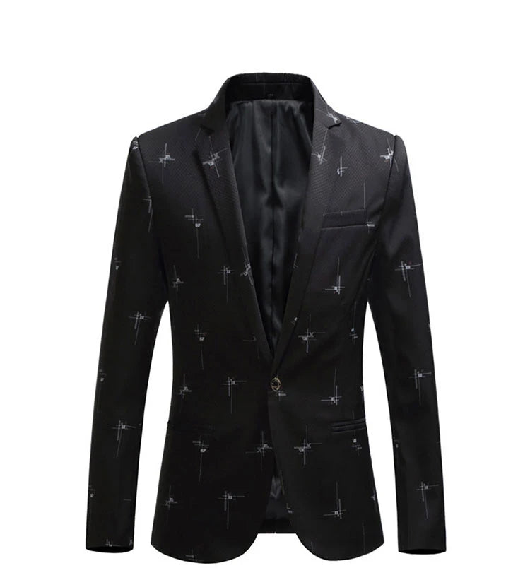 Men's Floral Print Slim Fit Blazer | High Quality Wedding & Party Jacket | Sizes M-6XL by BlazerBoyz