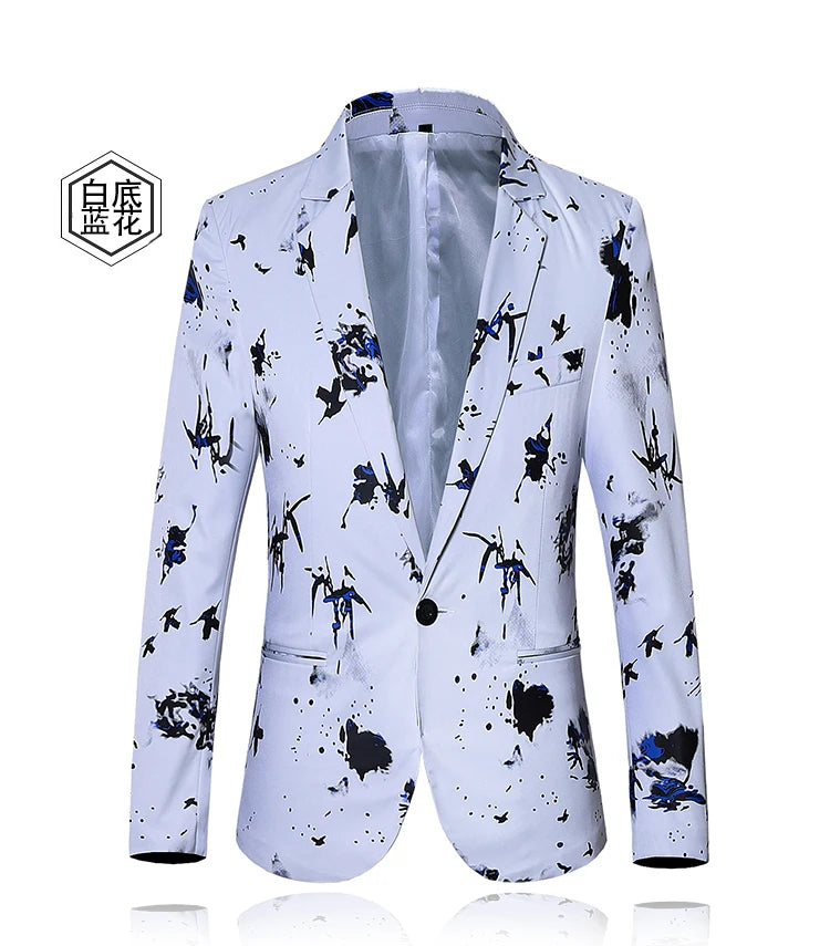 Men’s Luxury Floral Printed Suit Blazer | Elegant Statement Jacket by BlazerBoyz