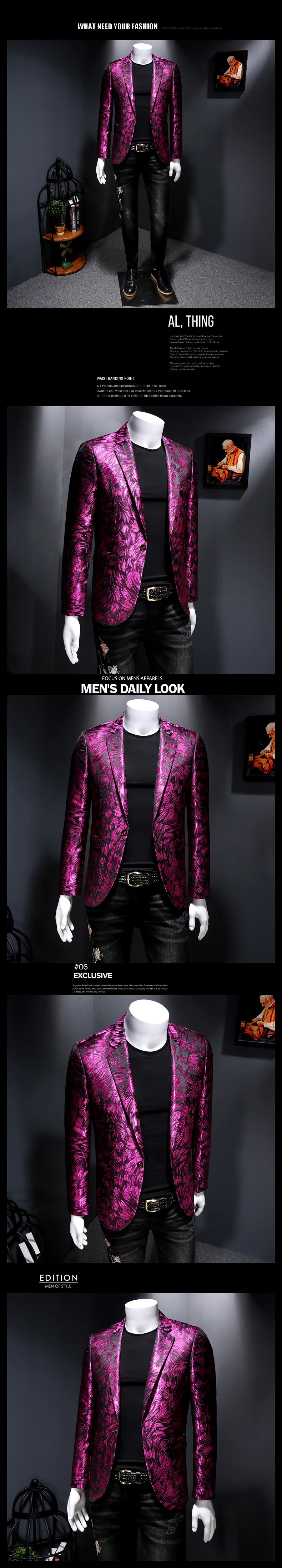 Luxury Embroidered Men’s Blazer | Gold Yarn Casual Suit Jacket for Stage & Events by BlazerBoyz