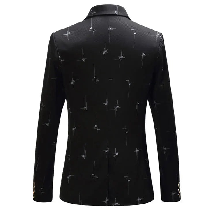 Men's Floral Print Slim Fit Blazer | High Quality Wedding & Party Jacket | Sizes M-6XL by BlazerBoyz