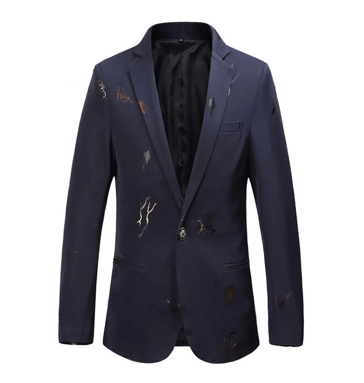 Men's Floral Print Slim Fit Blazer | High Quality Wedding & Party Jacket | Sizes M-6XL by BlazerBoyz