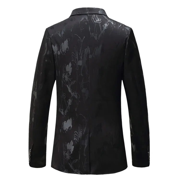 Men's Floral Print Slim Fit Blazer | High Quality Wedding & Party Jacket | Sizes M-6XL by BlazerBoyz