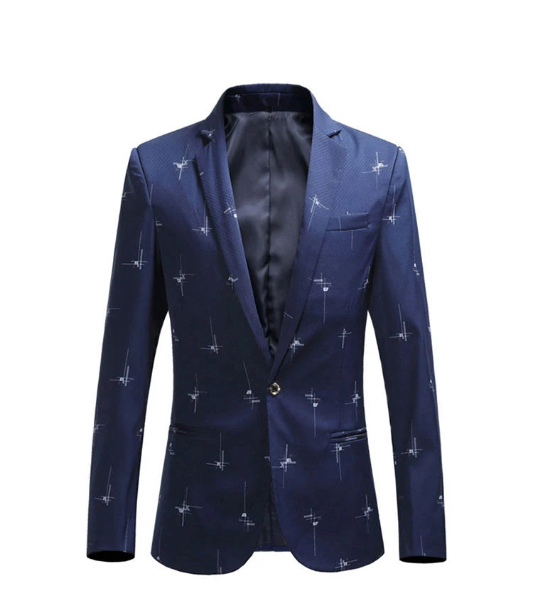 Men's Floral Print Slim Fit Blazer | High Quality Wedding & Party Jacket | Sizes M-6XL by BlazerBoyz