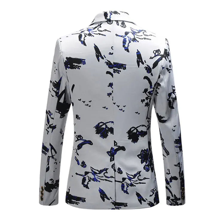 Men's Floral Print Slim Fit Blazer | High Quality Wedding & Party Jacket | Sizes M-6XL by BlazerBoyz