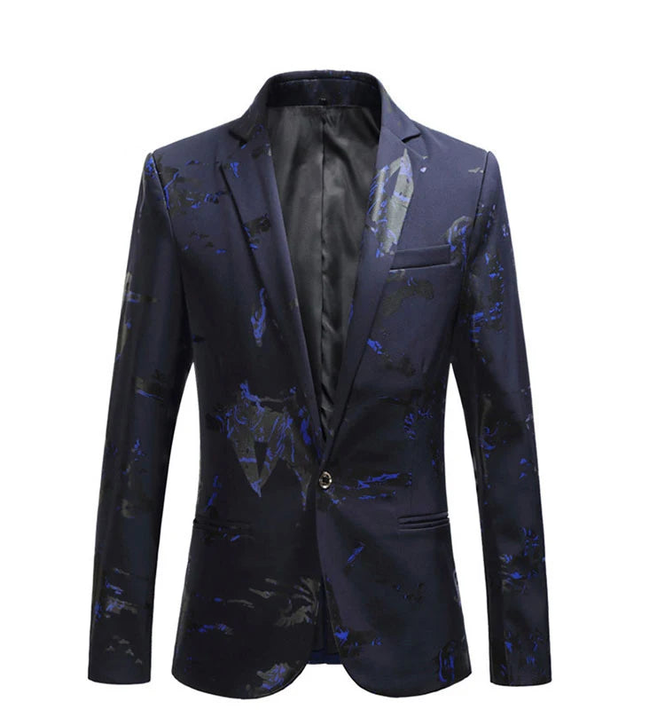 Men's Floral Print Slim Fit Blazer | High Quality Wedding & Party Jacket | Sizes M-6XL by BlazerBoyz