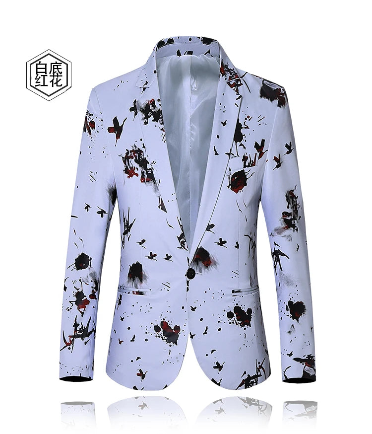 Men’s Luxury Floral Printed Suit Blazer | Elegant Statement Jacket by BlazerBoyz