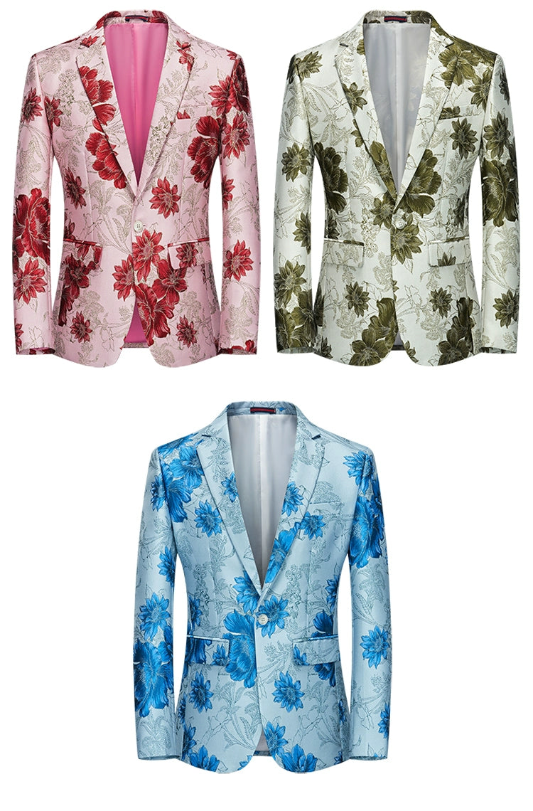 High-End Baroque Print Blazer for Men | Slim Fit Business Casual Suit Jacket by BlazerBoyz