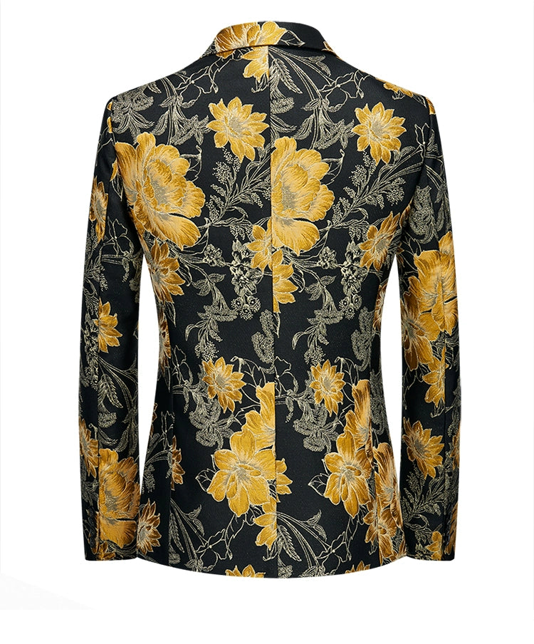 High-End Baroque Print Blazer for Men | Slim Fit Business Casual Suit Jacket by BlazerBoyz