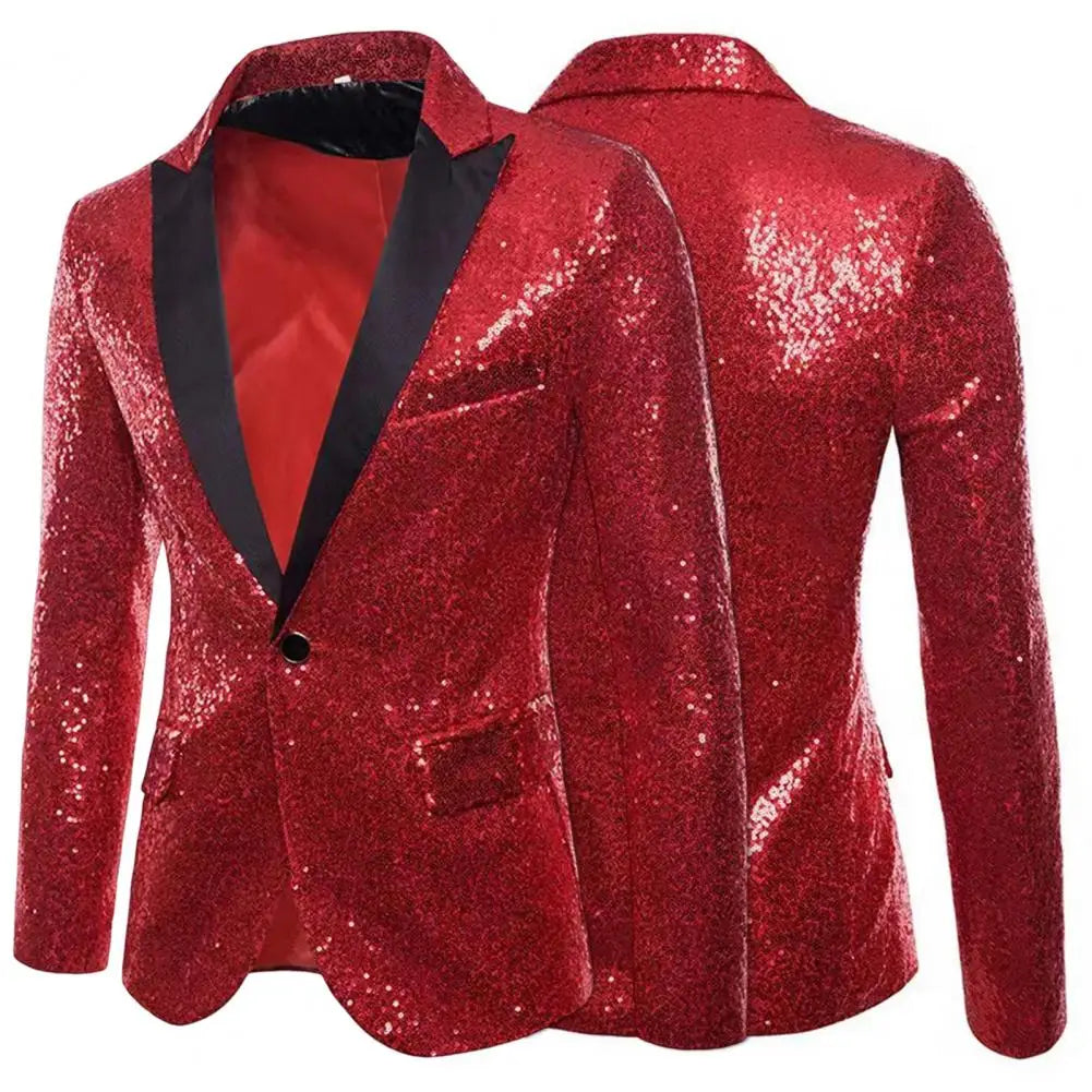 Versatile Slim Fit Sequin Blazer for Men | Stylish Stage & Workwear Suit Coat by BlazerBoyz