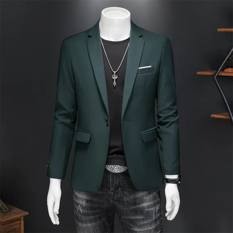 High-Quality Slim Fit Business Blazer | Men's Single Button Casual Suit Jacket | Sizes 6XL-M by BlazerBoyz