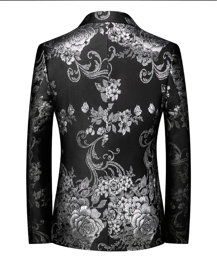 Men’s Floral Print Suit Jacket | High-Quality Fashion Tuxedo for Weddings, Parties, & Business by BlazerBoyz