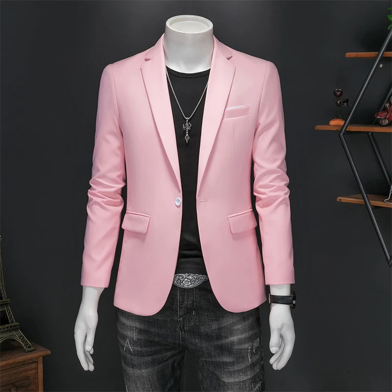 High-Quality Slim Fit Business Blazer | Men's Single Button Casual Suit Jacket | Sizes 6XL-M by BlazerBoyz