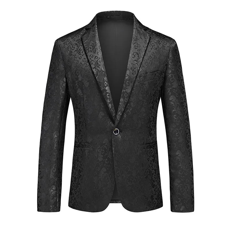 Men’s V-Collar Suit Jacket | Single Button Dress Coat for Weddings & Parties by BlazerBoyz