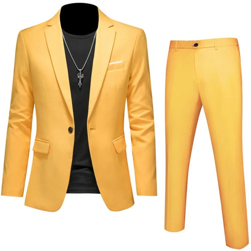 Men's High Quality Slim Fit Suit | 2-Piece  Set | 16 Colors | Sizes 6XL-M by BlazerBoyz