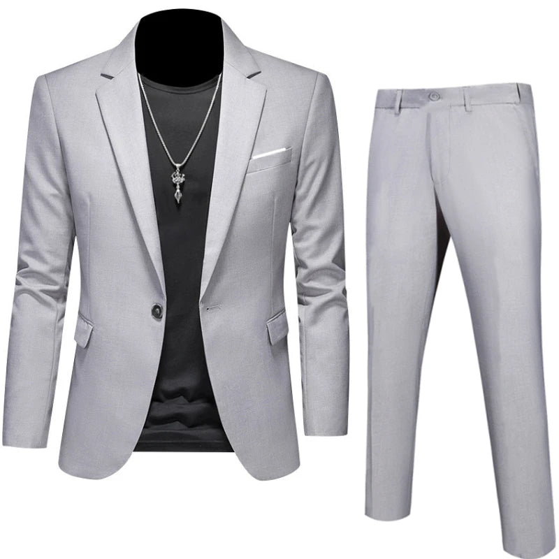 Men's High Quality Slim Fit Suit | 2-Piece  Set | 16 Colors | Sizes 6XL-M by BlazerBoyz