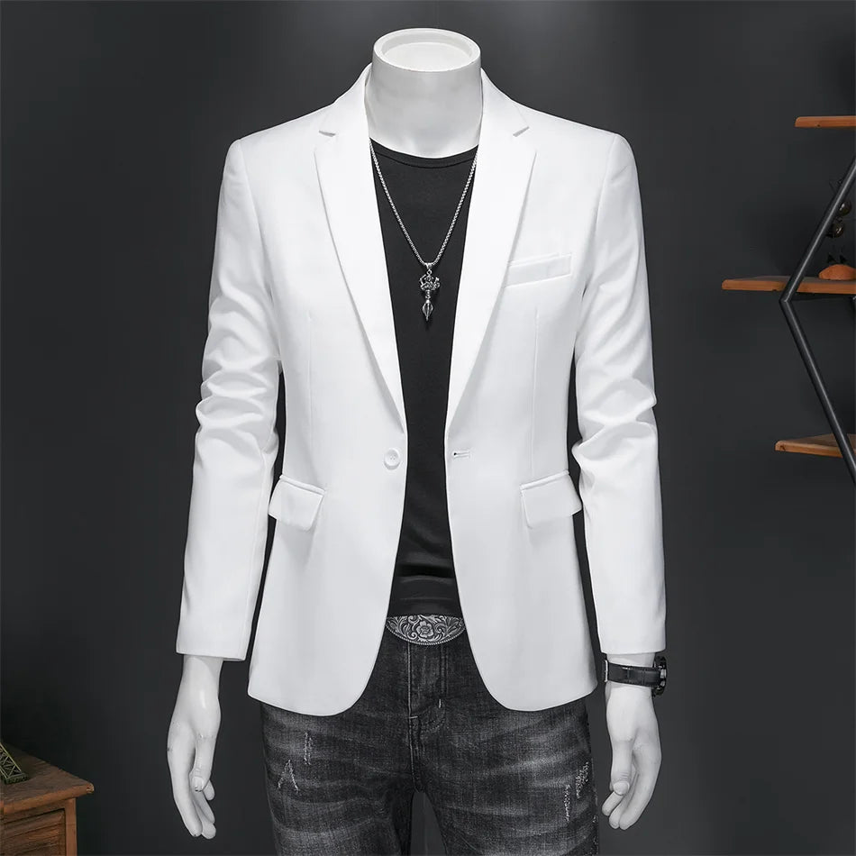 High-Quality Slim Fit Business Blazer | Men's Single Button Casual Suit Jacket | Sizes 6XL-M by BlazerBoyz