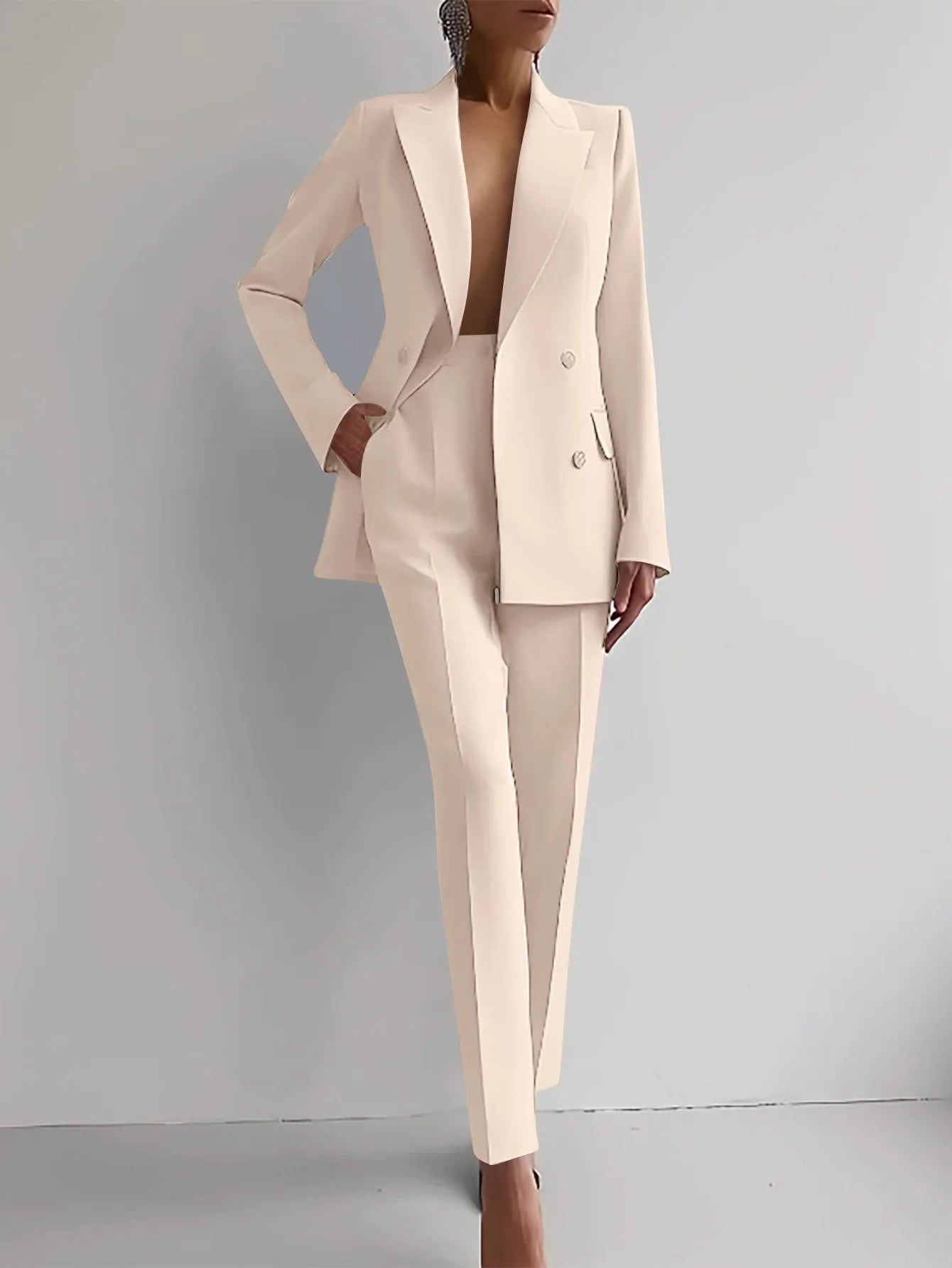 Women’s Elegant Blazer & Wide-Leg Pants Set | 2-Piece Chic Outfit by BlazerGirlz