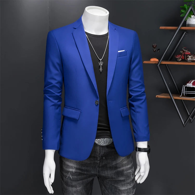 High-Quality Slim Fit Business Blazer | Men's Single Button Casual Suit Jacket | Sizes 6XL-M by BlazerBoyz