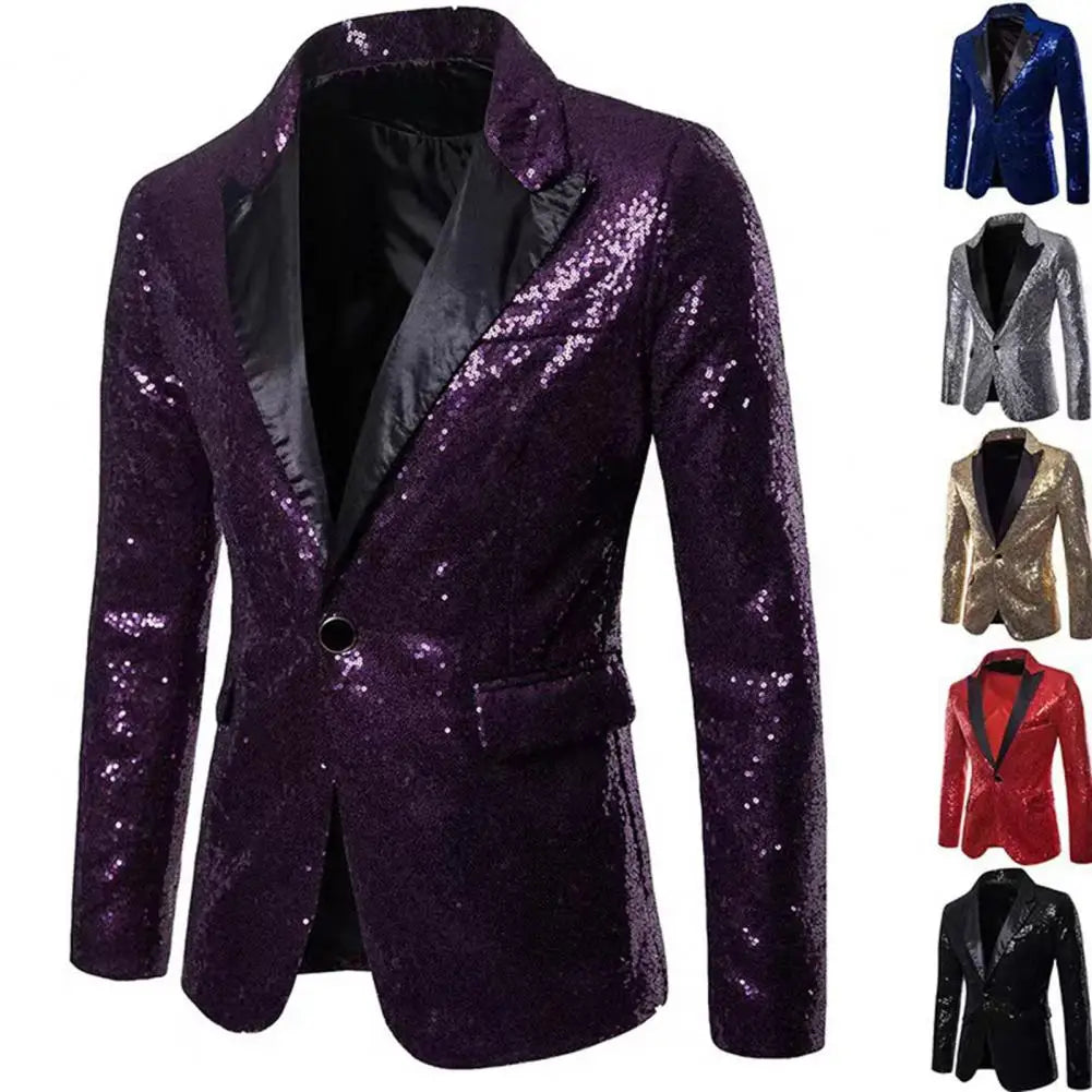 Versatile Slim Fit Sequin Blazer for Men | Stylish Stage & Workwear Suit Coat by BlazerBoyz