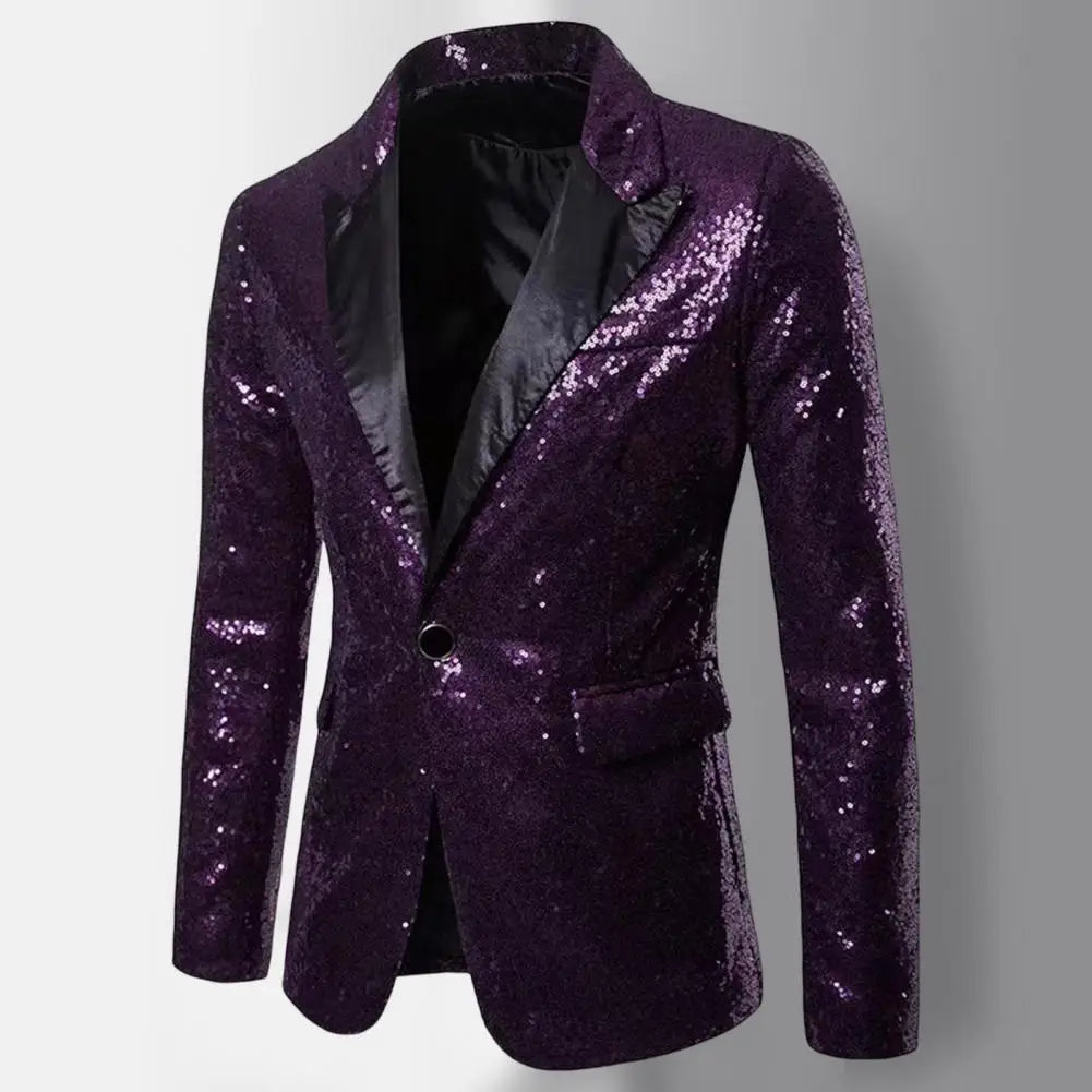 Versatile Slim Fit Sequin Blazer for Men | Stylish Stage & Workwear Suit Coat by BlazerBoyz