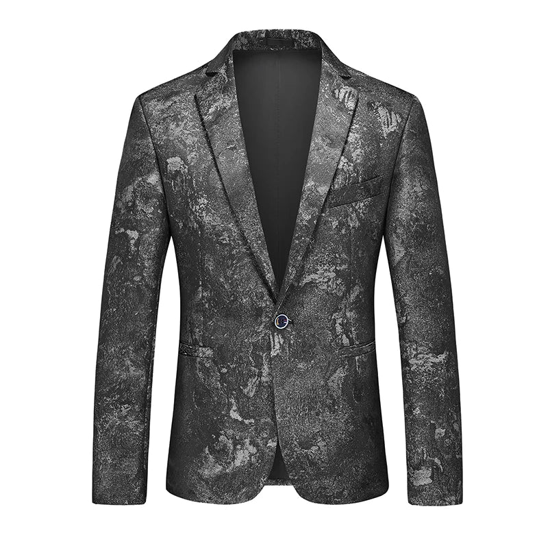 Men’s V-Collar Suit Jacket | Single Button Dress Coat for Weddings & Parties by BlazerBoyz