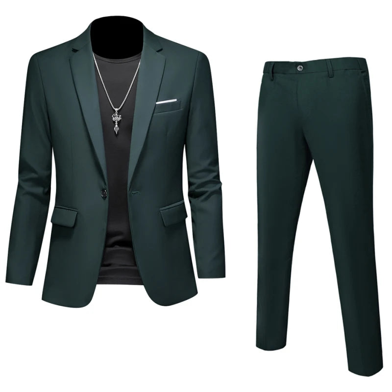 Men's High Quality Slim Fit Suit | 2-Piece  Set | 16 Colors | Sizes 6XL-M by BlazerBoyz