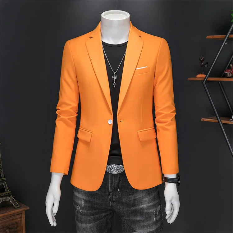 High-Quality Slim Fit Business Blazer | Men's Single Button Casual Suit Jacket | Sizes 6XL-M by BlazerBoyz