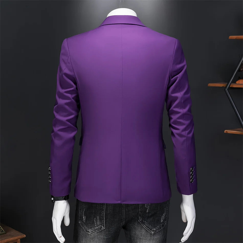 High-Quality Slim Fit Business Blazer | Men's Single Button Casual Suit Jacket | Sizes 6XL-M by BlazerBoyz