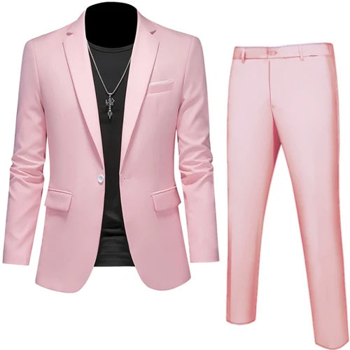 Men's High Quality Slim Fit Suit | 2-Piece  Set | 16 Colors | Sizes 6XL-M by BlazerBoyz