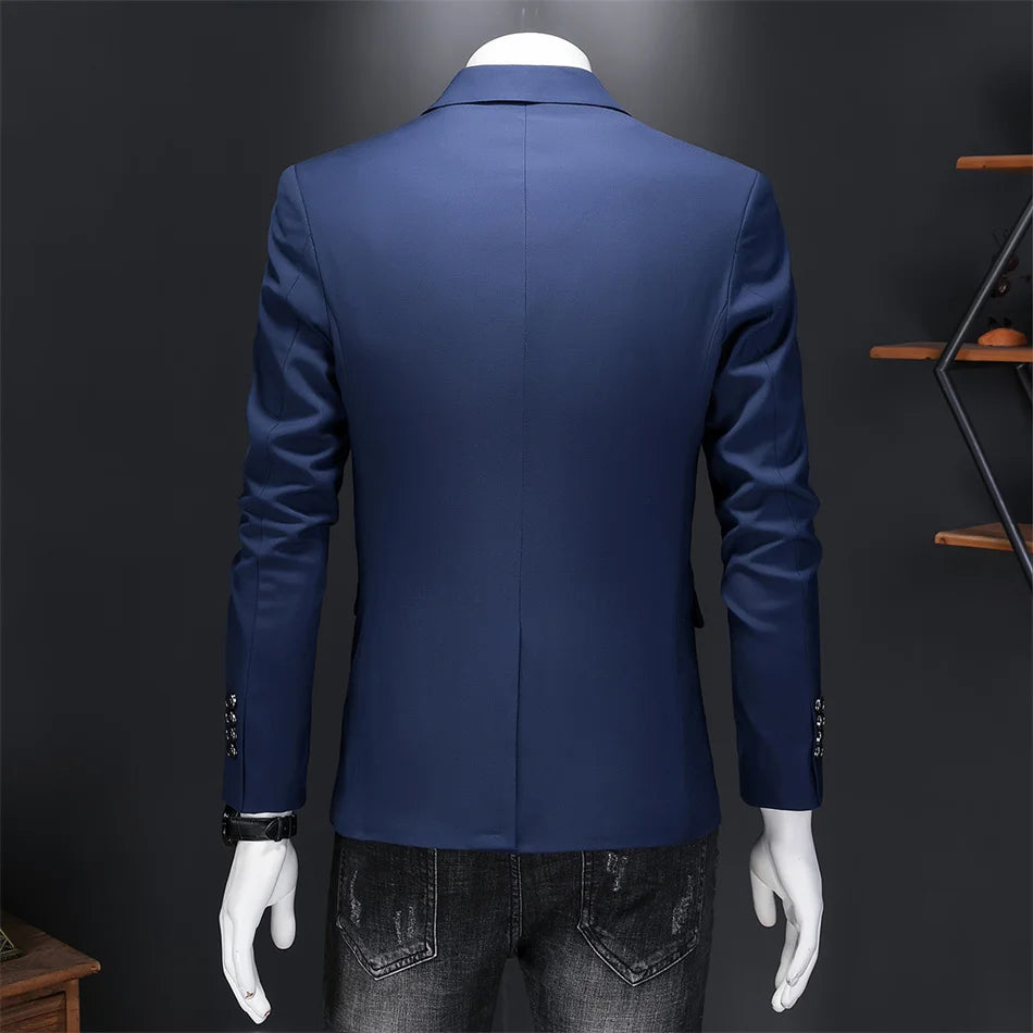 High-Quality Slim Fit Business Blazer | Men's Single Button Casual Suit Jacket | Sizes 6XL-M by BlazerBoyz