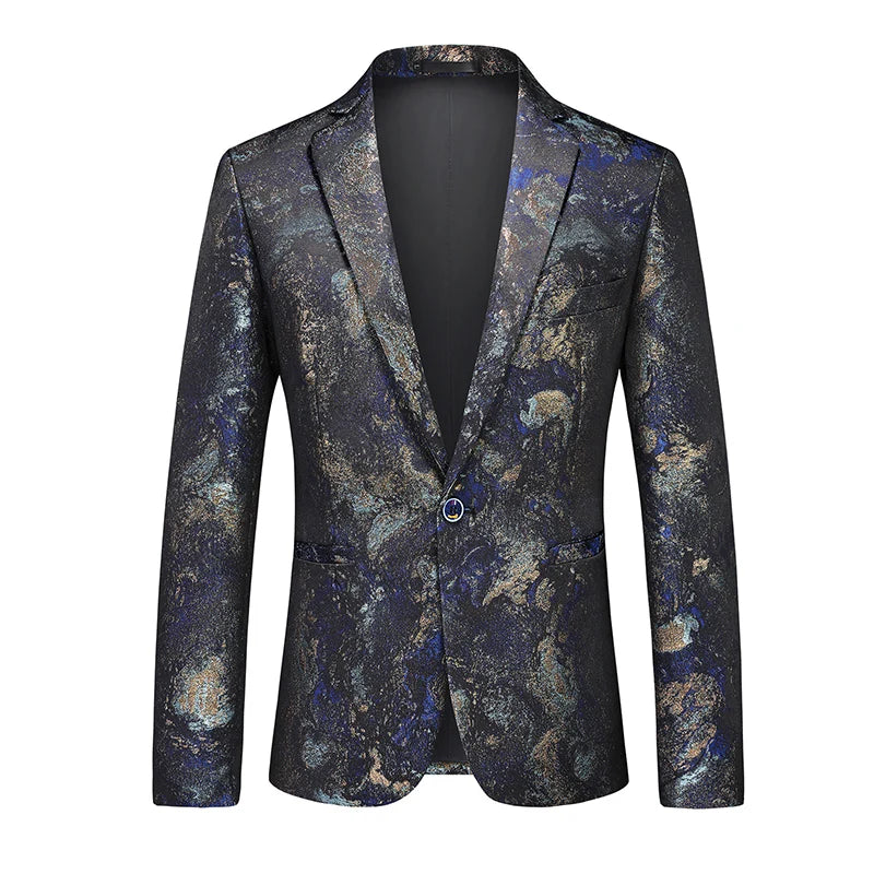 Men’s V-Collar Suit Jacket | Single Button Dress Coat for Weddings & Parties by BlazerBoyz