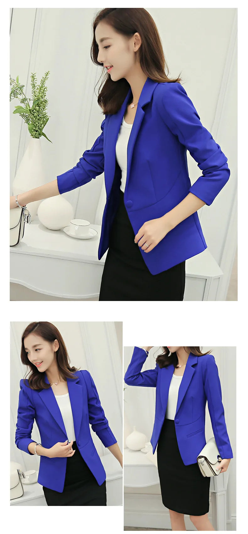 Casual Slim Blazer for Women | Fashionable Office & Career Jacket by BlazerGirlz