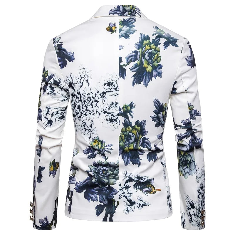 Men’s Floral Print Slim Fit Suit Jacket | Fashion Blazer for Weddings & Club Events by BlazerBoyz