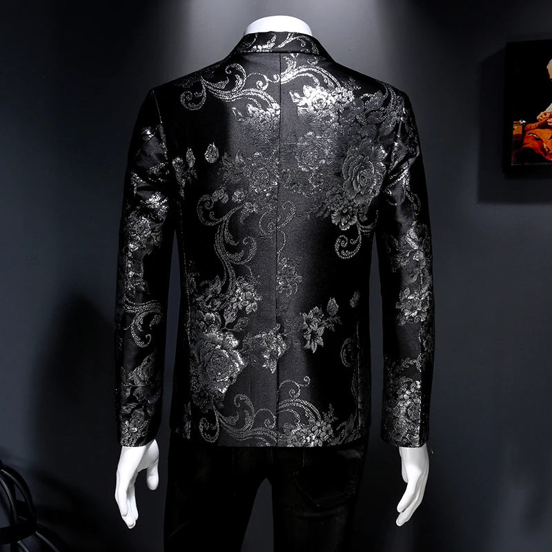 Men’s Floral Print Suit Jacket | High-Quality Fashion Tuxedo for Weddings, Parties, & Business by BlazerBoyz