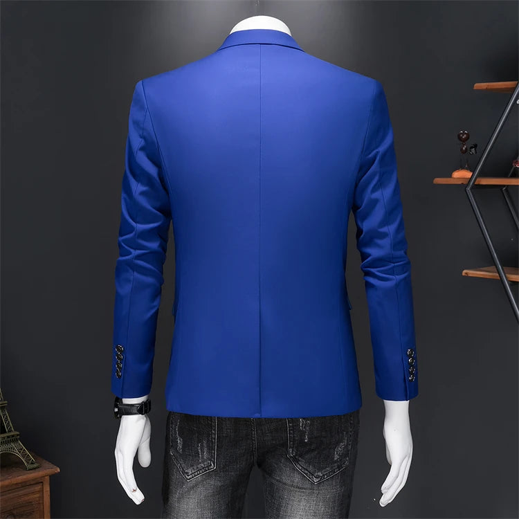 High-Quality Slim Fit Business Blazer | Men's Single Button Casual Suit Jacket | Sizes 6XL-M by BlazerBoyz