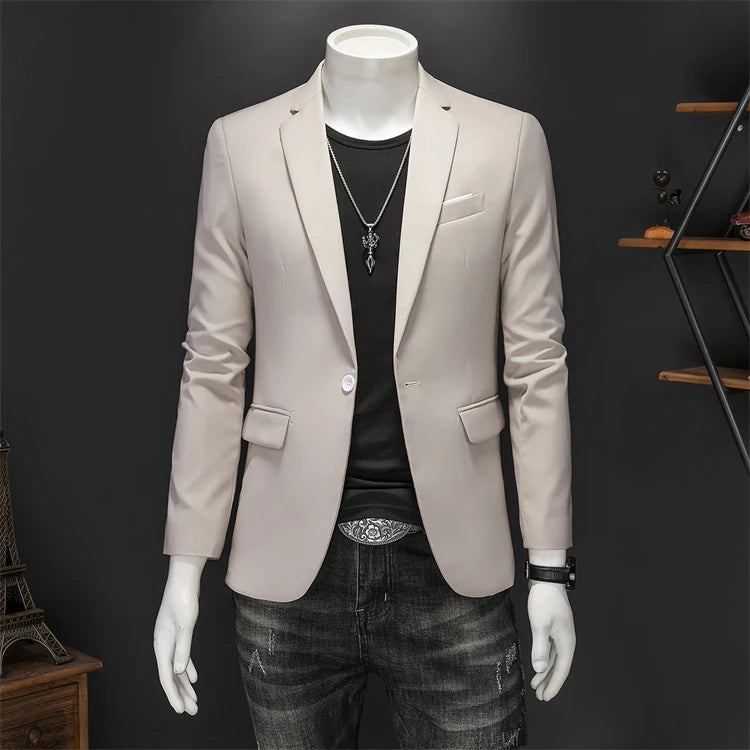 High-Quality Slim Fit Business Blazer | Men's Single Button Casual Suit Jacket | Sizes 6XL-M by BlazerBoyz