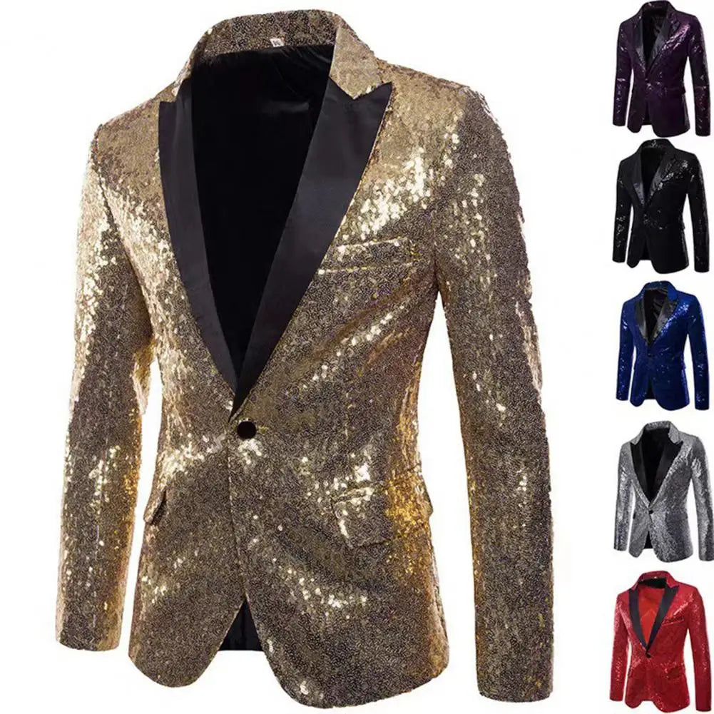 Versatile Slim Fit Sequin Blazer for Men | Stylish Stage & Workwear Suit Coat by BlazerBoyz