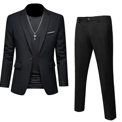 Men's High Quality Slim Fit Suit | 2-Piece  Set | 16 Colors | Sizes 6XL-M by BlazerBoyz