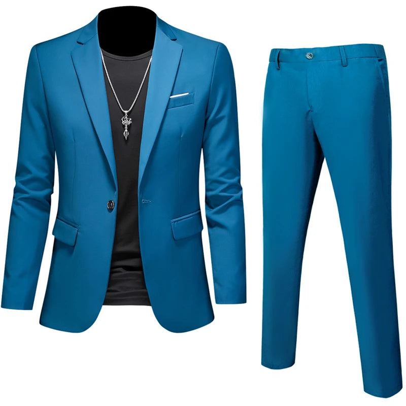 Men's High Quality Slim Fit Suit | 2-Piece  Set | 16 Colors | Sizes 6XL-M by BlazerBoyz