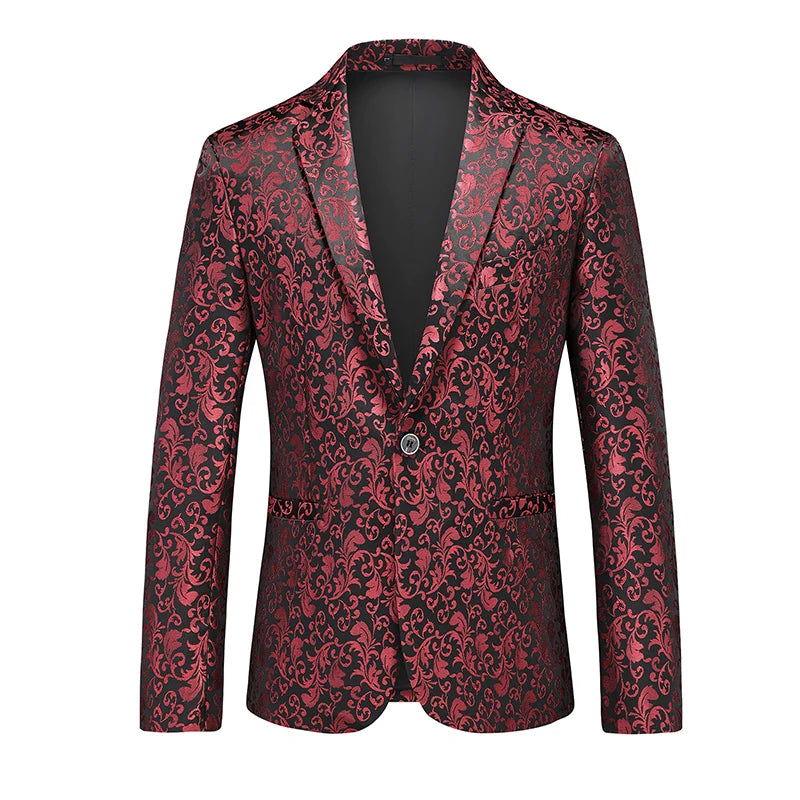 Men’s V-Collar Suit Jacket | Single Button Dress Coat for Weddings & Parties by BlazerBoyz