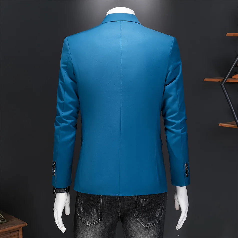 High-Quality Slim Fit Business Blazer | Men's Single Button Casual Suit Jacket | Sizes 6XL-M by BlazerBoyz