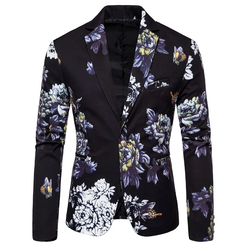 Men’s Floral Print Slim Fit Suit Jacket | Fashion Blazer for Weddings & Club Events by BlazerBoyz