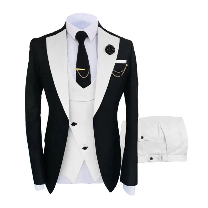 Casual Elegance 3-Piece Suit | Men's Jacket, Vest & Pants for Business, Social, & Wedding