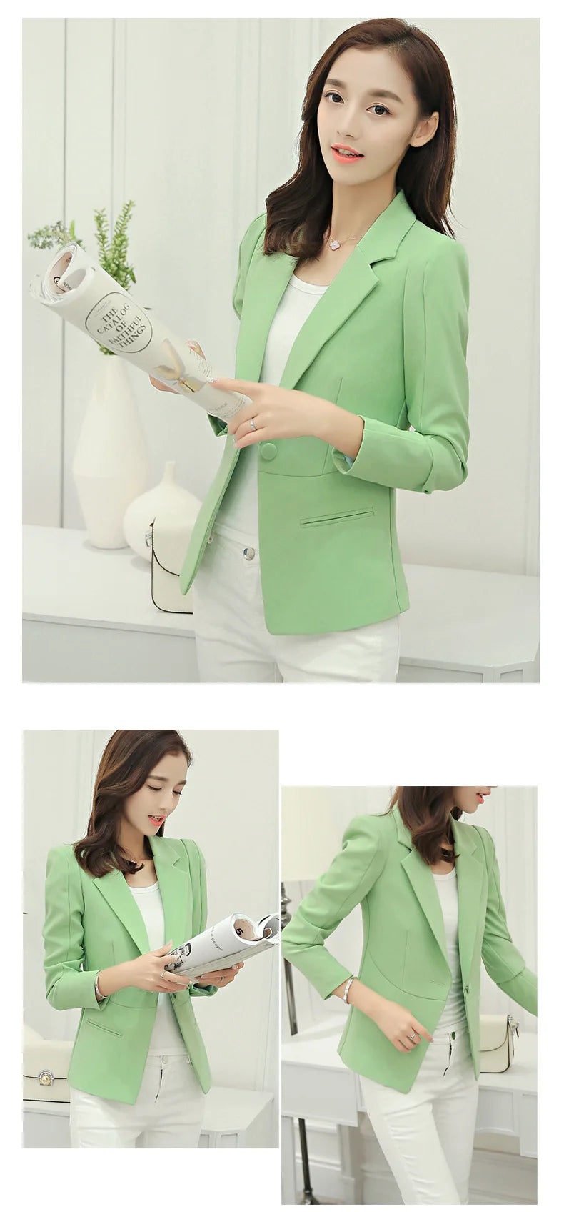 Casual Slim Blazer for Women | Fashionable Office & Career Jacket by BlazerGirlz