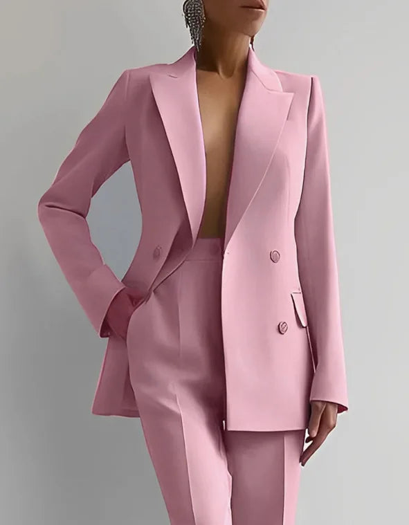 Women’s Elegant Blazer & Wide-Leg Pants Set | 2-Piece Chic Outfit by BlazerGirlz