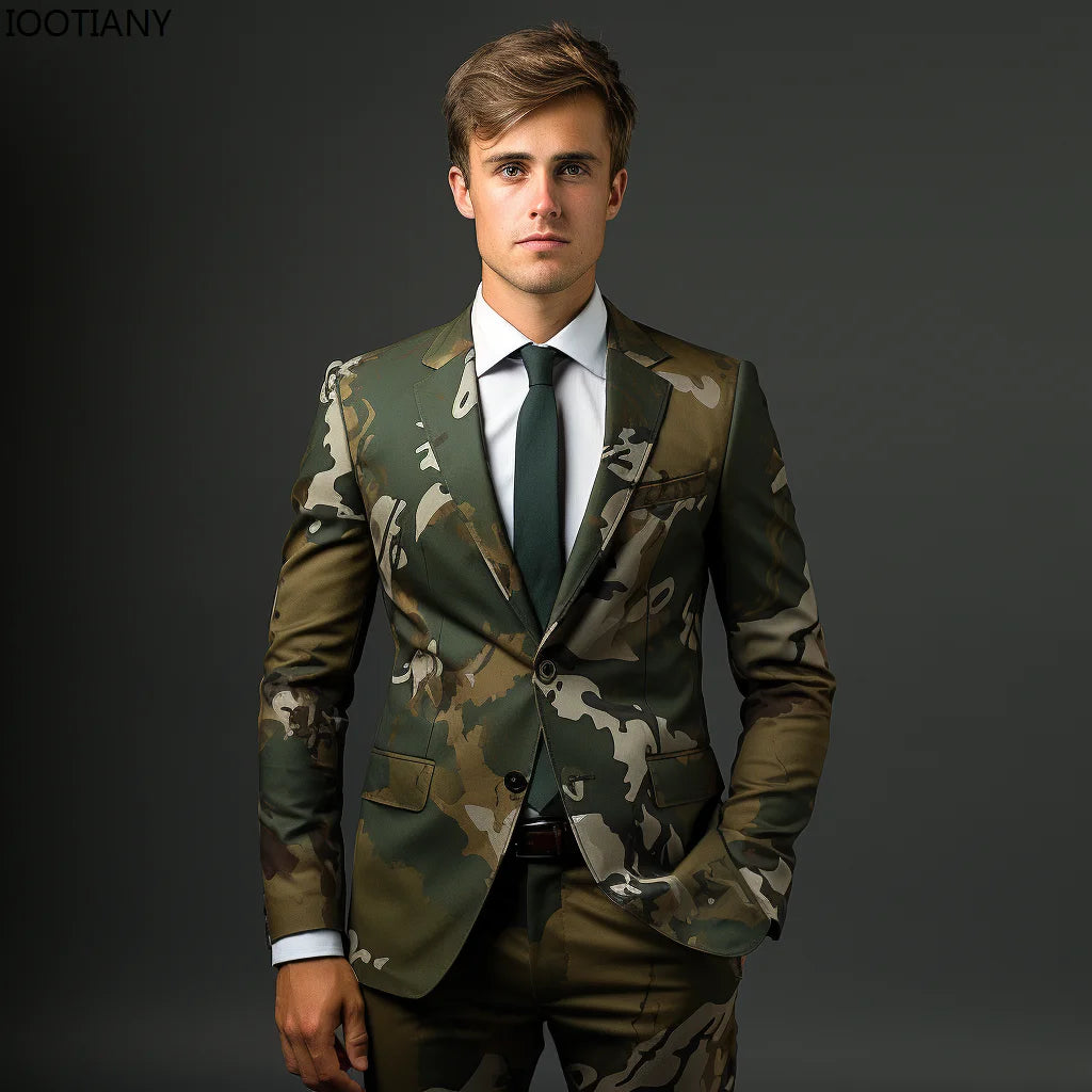 Geometric Camouflage 3D Digital Print Tactical Suit