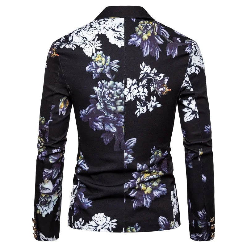 Men’s Floral Print Slim Fit Suit Jacket | Fashion Blazer for Weddings & Club Events by BlazerBoyz