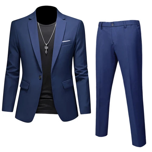 Men's High Quality Slim Fit Suit | 2-Piece  Set | 16 Colors | Sizes 6XL-M by BlazerBoyz