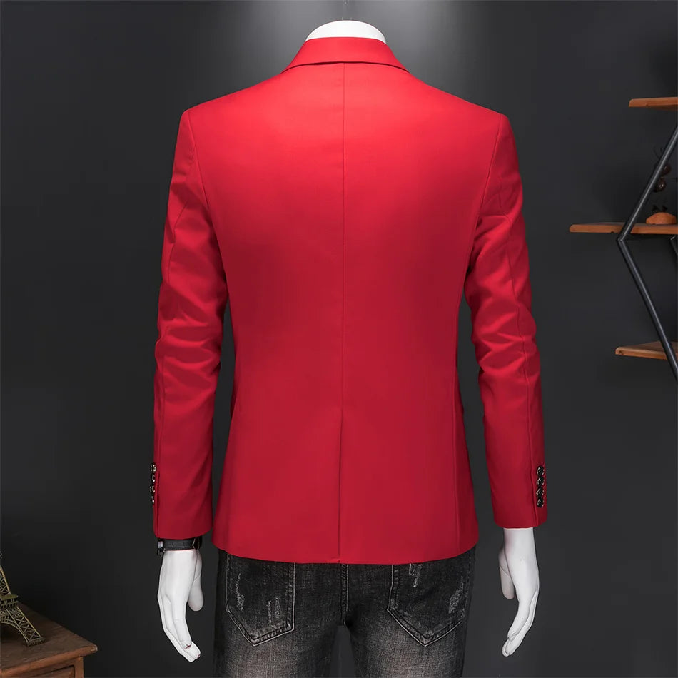 High-Quality Slim Fit Business Blazer | Men's Single Button Casual Suit Jacket | Sizes 6XL-M by BlazerBoyz