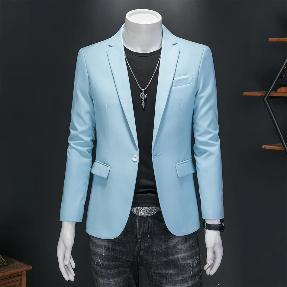 High-Quality Slim Fit Business Blazer | Men's Single Button Casual Suit Jacket | Sizes 6XL-M by BlazerBoyz